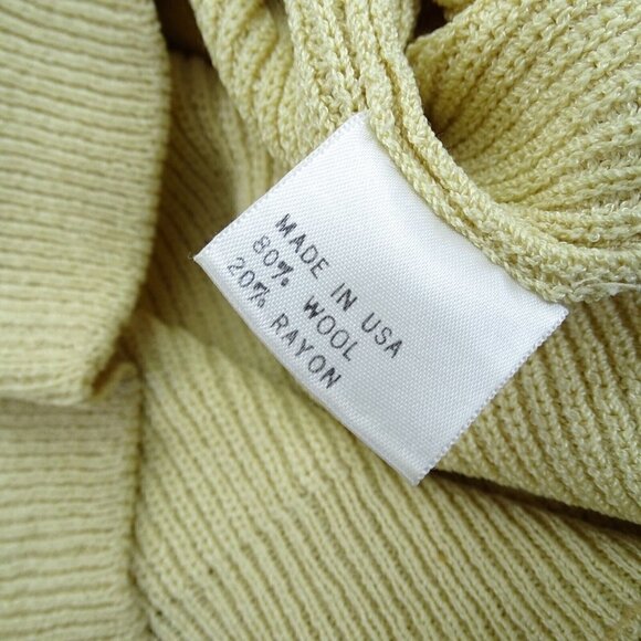 FLAWS** St John Santana Knit‎ V-Neck Sweater Women's Size Small Beige Pullover - Picture 6 of 9